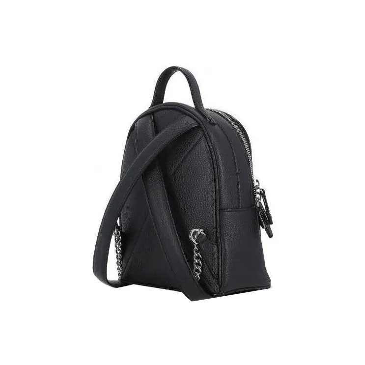 LANCEL Pebbled Leather Backpack Women's Black-2