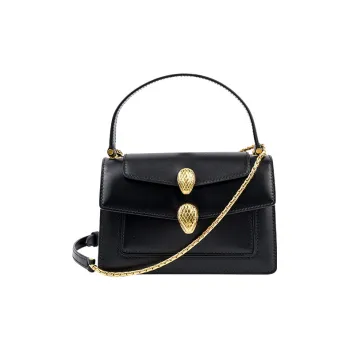 BVLGARI Alexander Wang Collaboration Calfskin Handbag Shoulder Bag Crossbody Bag Fanny Pack Small Size Women's Black