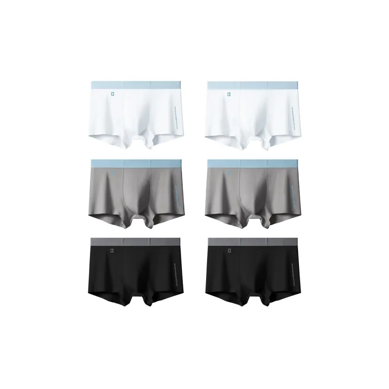 Lanne Solid Color Boxer Shorts Underpants Men's Combo Set-0