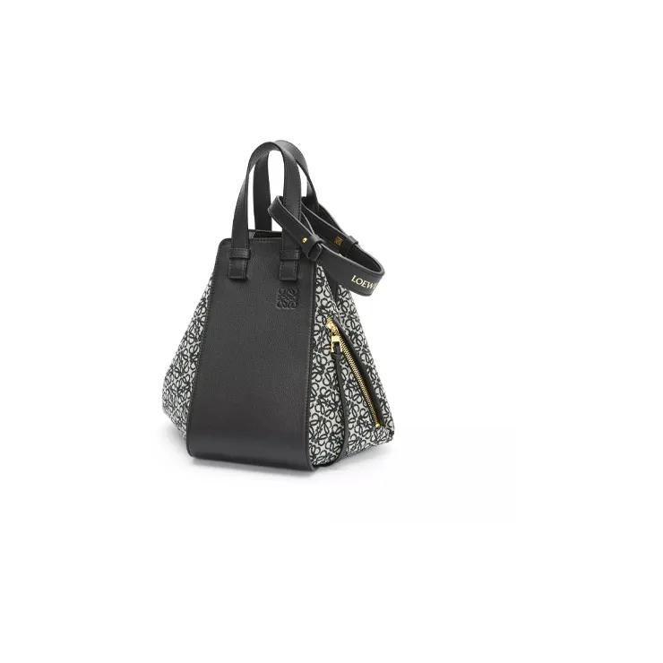 LOEWE Cow Leather Short Bag Strap Women's Black-2