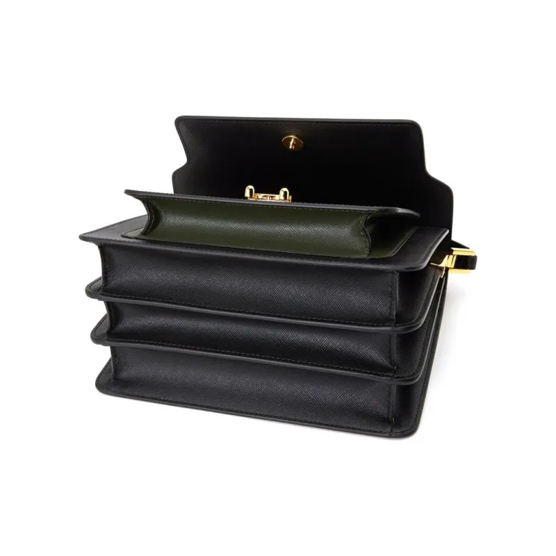 MARNI Trunk Cow Leather Trunk Bag Shoulder Bag Crossbody Bag Women's Black-5