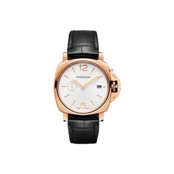 PANERAI LUMINOR DUE Automatic Mechanical Movement Men's Watch 42mm White Dial Karat Gold 18K Rose Gold Watch Case