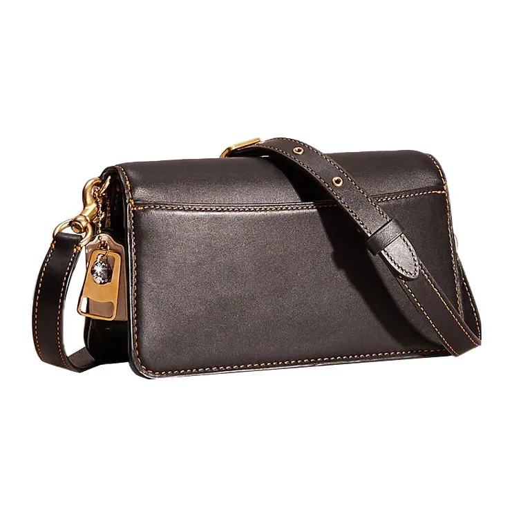 COACH Beat Glove Tanning Clutch, Shoulder Bag, Crossbody Bag Women's Black & White-1