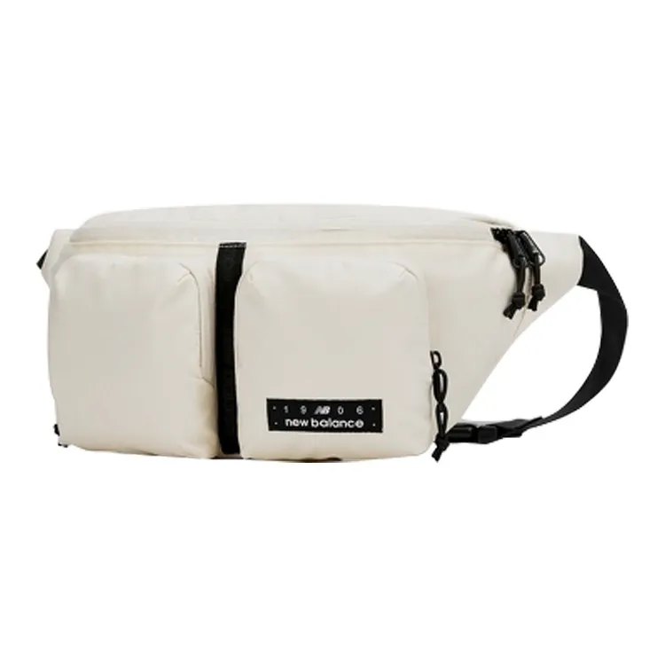 New Balance Fabric One Shoulder Crossbody Fanny Pack Regular Unisex White-1