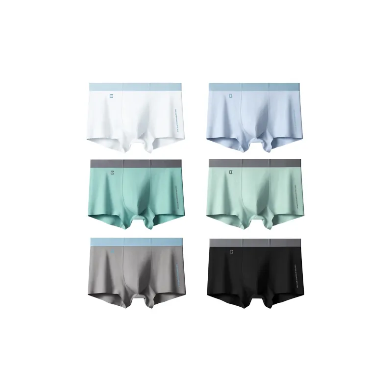 Lanne Solid Color Boxer Shorts Underpants Men's Combo Set-6