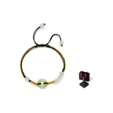 Sliding Clasp Peaceful Buckle Bracelet Single (Men's Black Yellow)+Starry Box