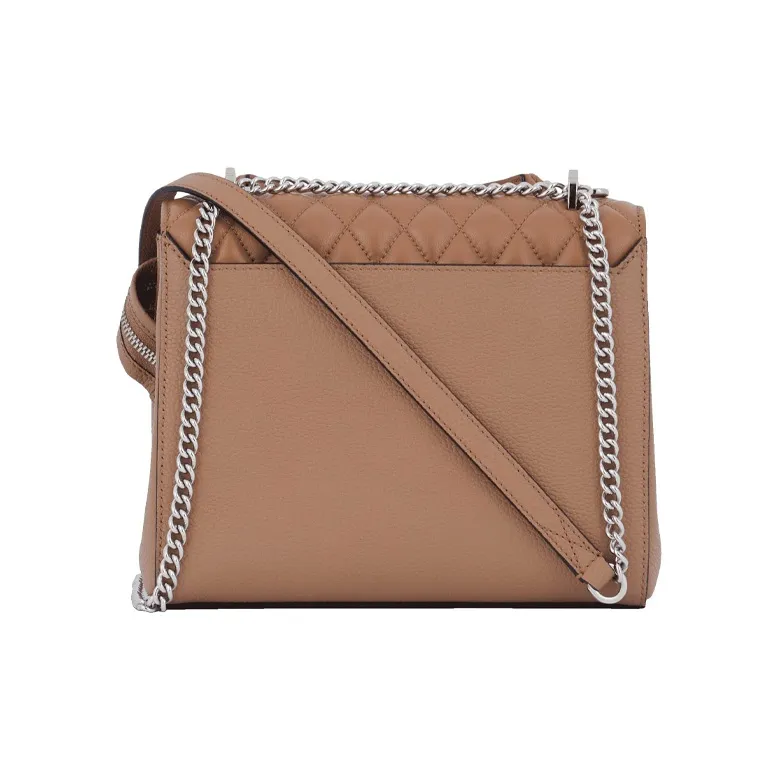 LANCEL Grained Cow Leather Smooth Cow Leather Shoulder Bag Crossbody Bag Handbag Women's Brown-2