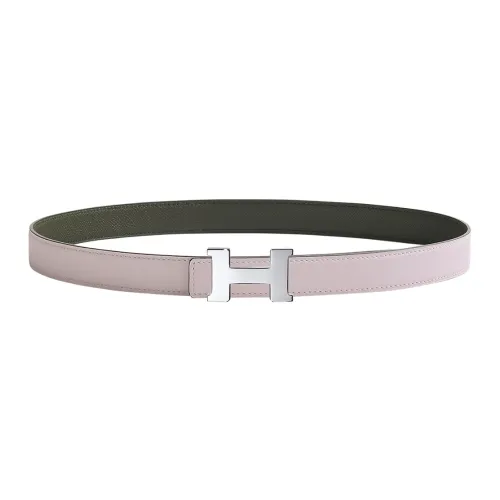 HERMES Leather Belts Women's Light Purple