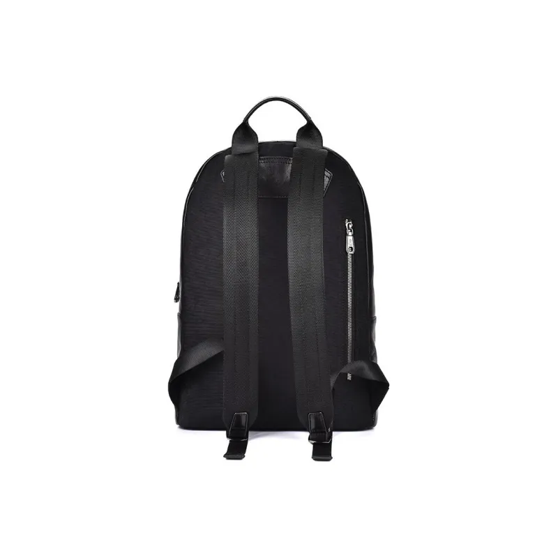 Hush Puppies Cow Leather Backpack Large Size Men's Black-3