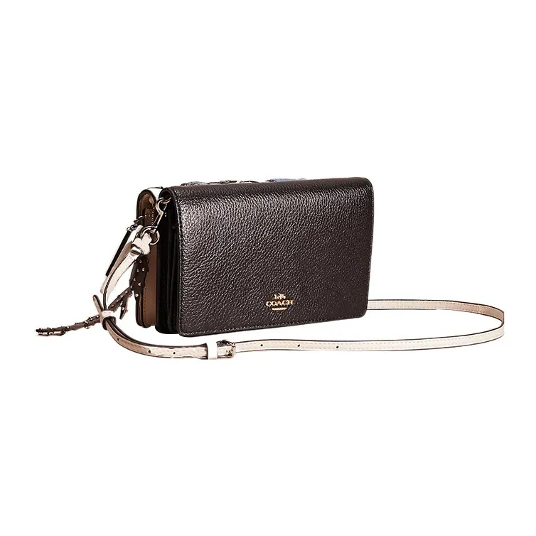 COACH Hayden Calfskin Clutch, Crossbody Bag, Shoulder Bag Trumpets Women's Chalk White-1