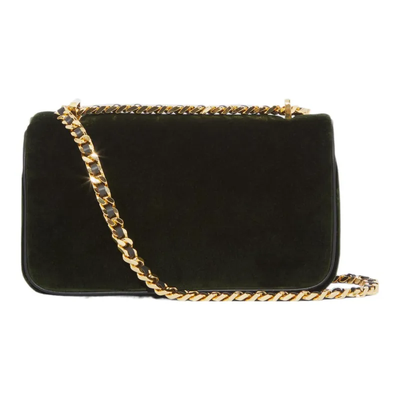 Burberry Lola Bag Cotton With Calfskin Crossbody Bag Shoulder Bag Women's Green-2