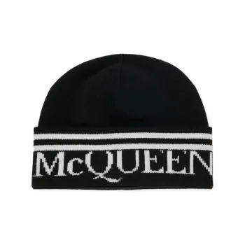 Alexander McQueen Intarsia logo Knitted Beanie