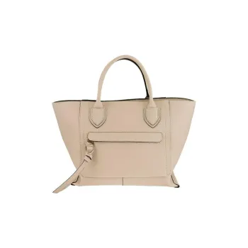 LONGCHAMP Mailbo Cow Leather Shoulder Bag Crossbody Bag Handbag Women's Ecru
