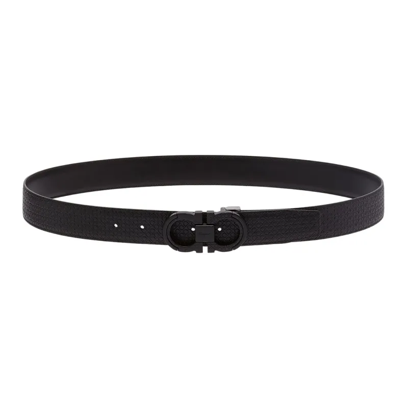 FERRAGAMO Cow Leather Leather Belts Men's Width: 3.5cm-0