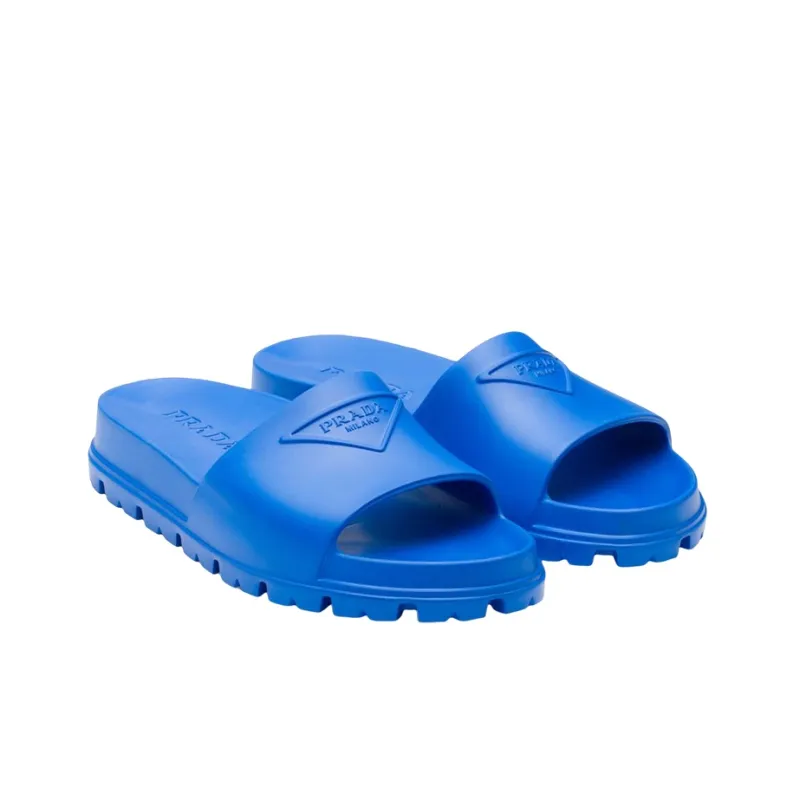 PRADA Rubber Slides Light Blue-2