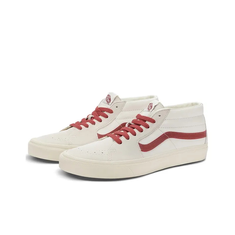 Vans SK8 Mid 'White Red'-2