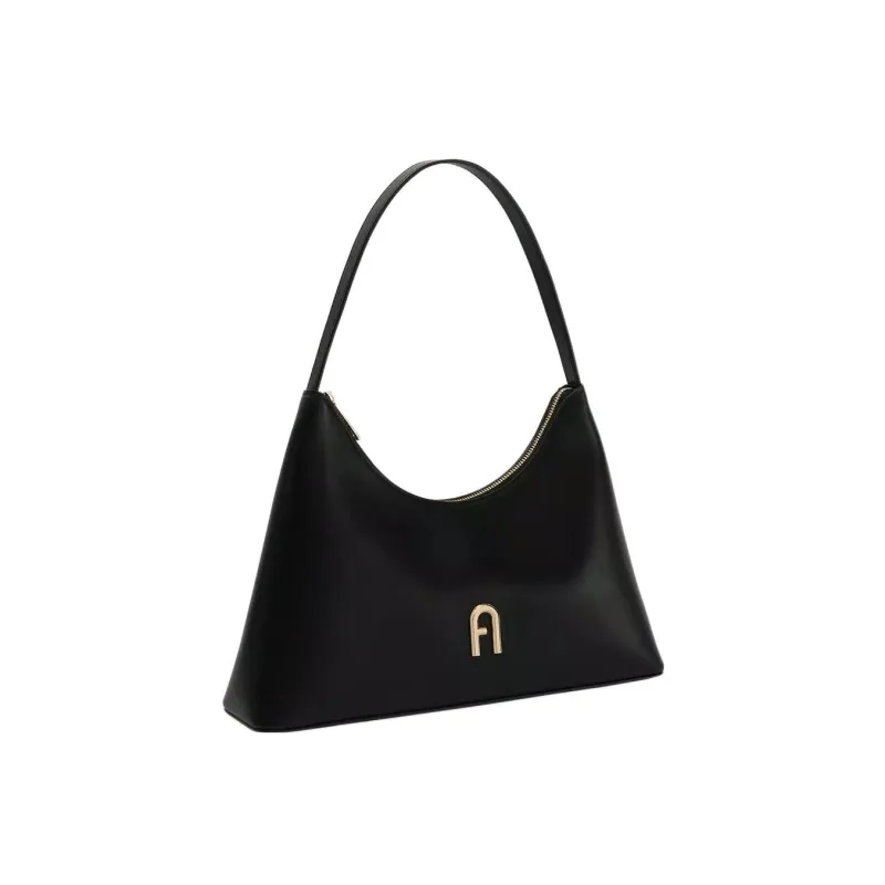 Furla Diamante Calfskin Handbag Shoulder Bag Women's Black-1
