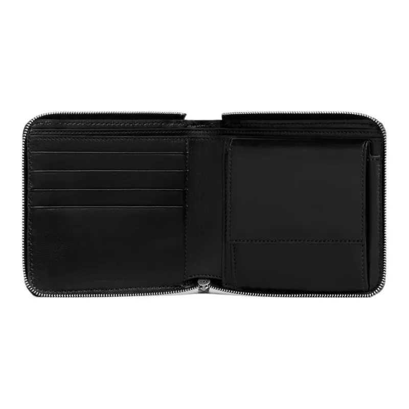 CELINE Grained Calfskin Wallet Men's Black-3