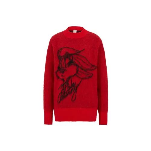 HUGO BOSS X LOONEY TUNES SS23 Sweaters Women's Red