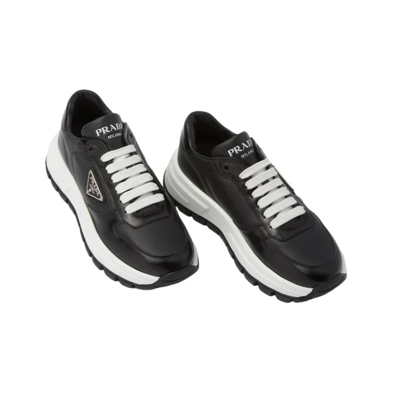 PRADA Cushioning Low Top Sports Casual Shoes Women's Black-3