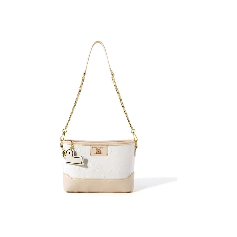 Miffy PU Shoulder Bag Crossbody Bag Small Size Women's Ecru-0
