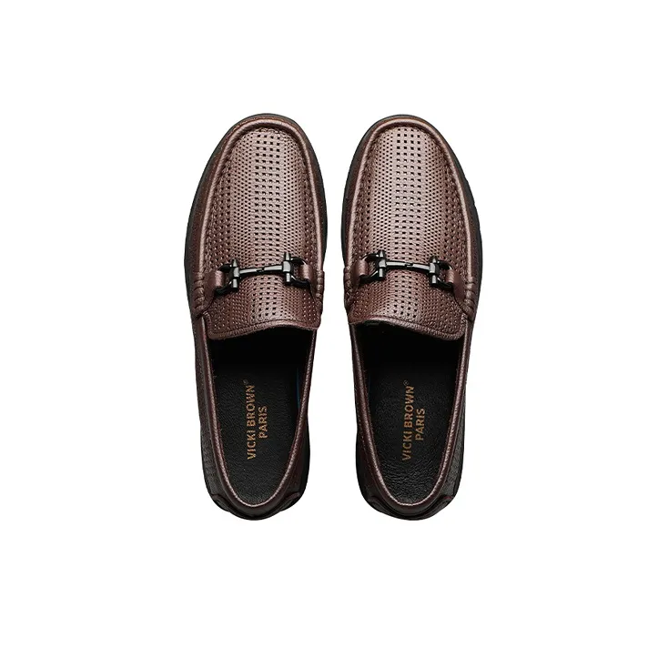 VICKI BROWN Jeans Dress Shoes Men Low Top Brown-3