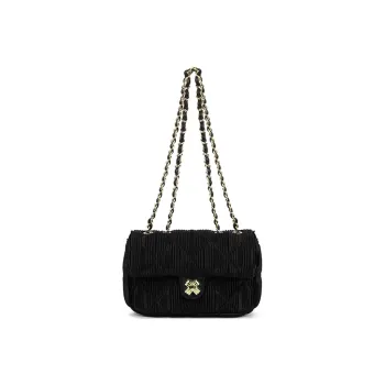 CHISIY Fabric Shoulder Bag Crossbody Bag Small Size Women's Pink/Black
