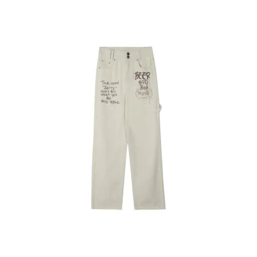 BEERBRO Jeans Women's Bone White