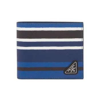 PRADA Saffiano Leather Wallet Men's Light Blue