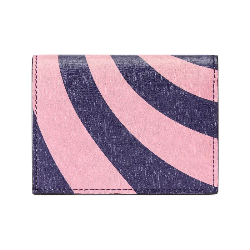 GUCCI Leather Business Card Holder Card Holder Wallet Women's Purple/Pink-2