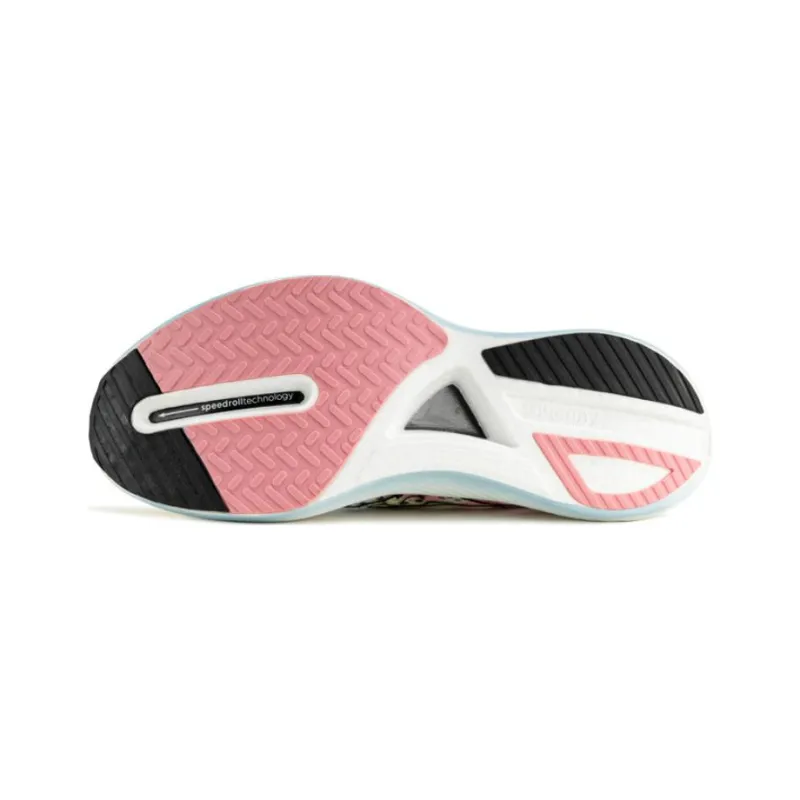 Saucony Endorphin Pro 3 Running Shoes Unisex Low Top White/Yellow/Pink-4