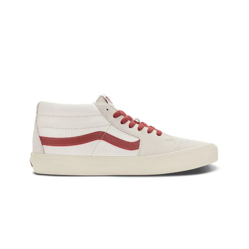 Vans SK8 Mid 'White Red'-1