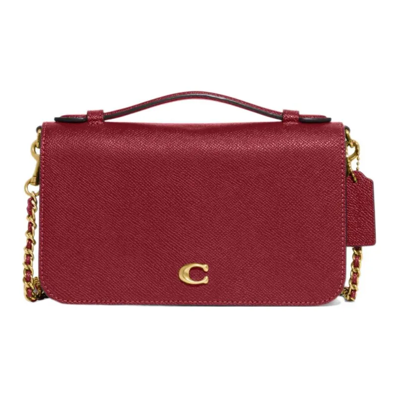 COACH Bea Leather Shoulder Bag Crossbody Bag Handbag Small Size Women's Cherry Red-0