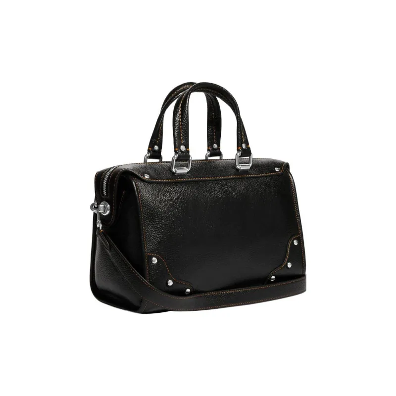 COACH Leather Handbag, Shoulder Bag, Crossbody Bag Large Size Women's Black-1