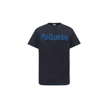 Alexander McQueen Logo Printed Crewneck T Shirt