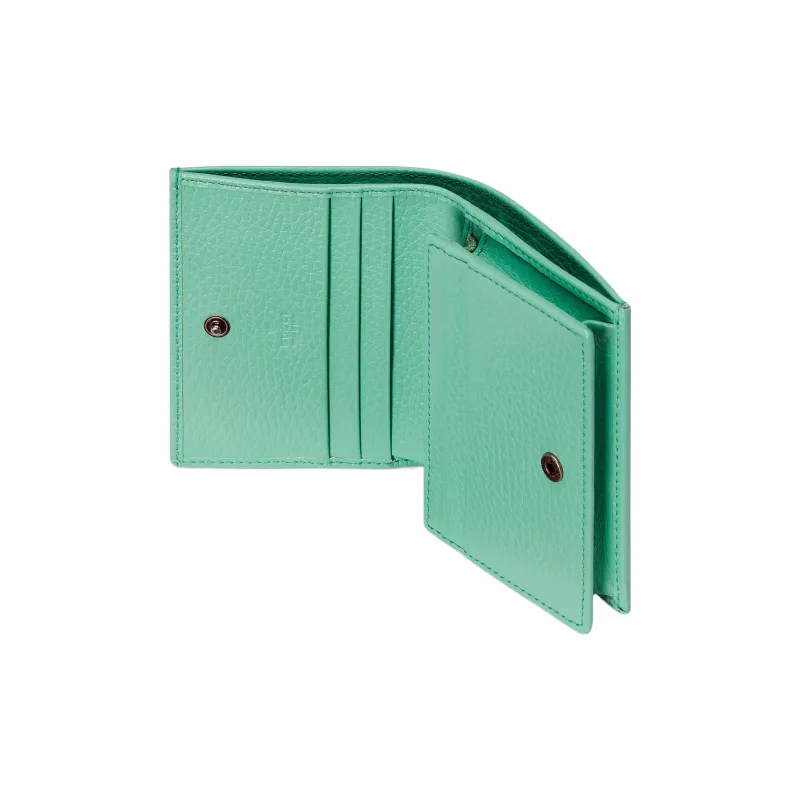 GUCCI GG Marmont Leather Wallets Card Holders Women's Mint Green-5