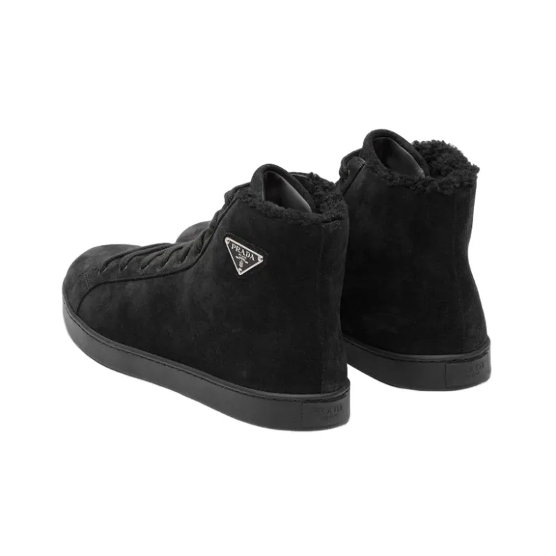 PRADA Stylish Skateboarding Shoes Men's Black-4