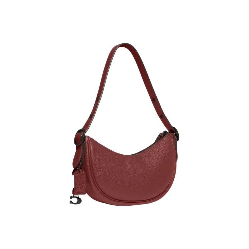 COACH Luna Cow Leather Shoulder Bag, Handbag, Shoulder Bag Women's Scarlet-1