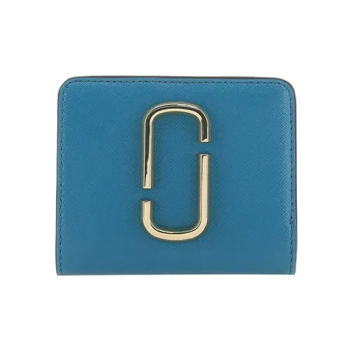 MARC JACOBS Cow Leather Wallet Women's Blue