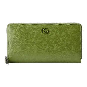 GUCCI GG Marmont Leather Wallet Women's Green