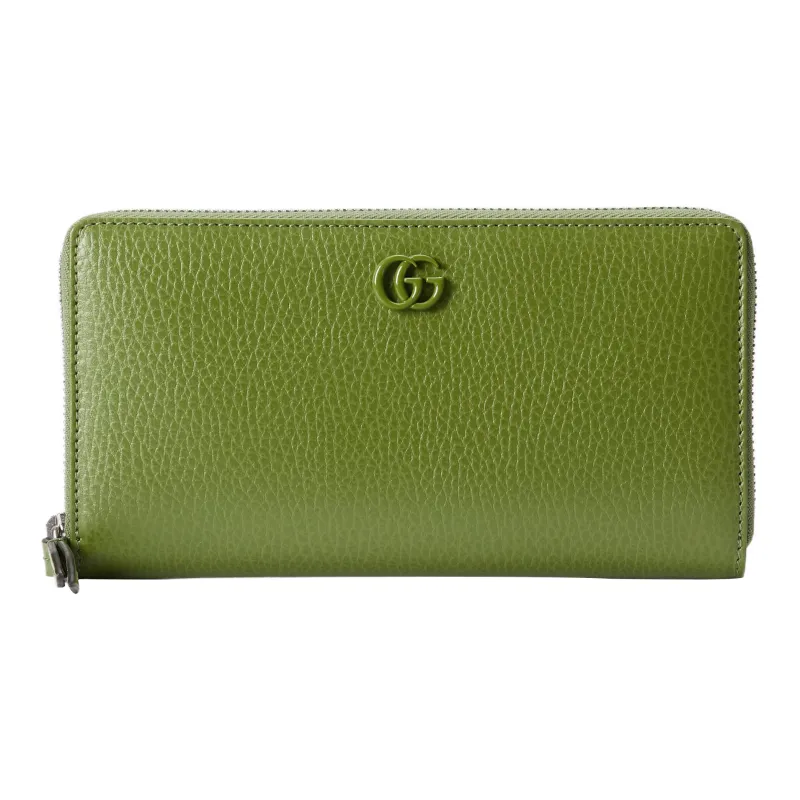 GUCCI GG Marmont Leather Wallet Women's Green-0