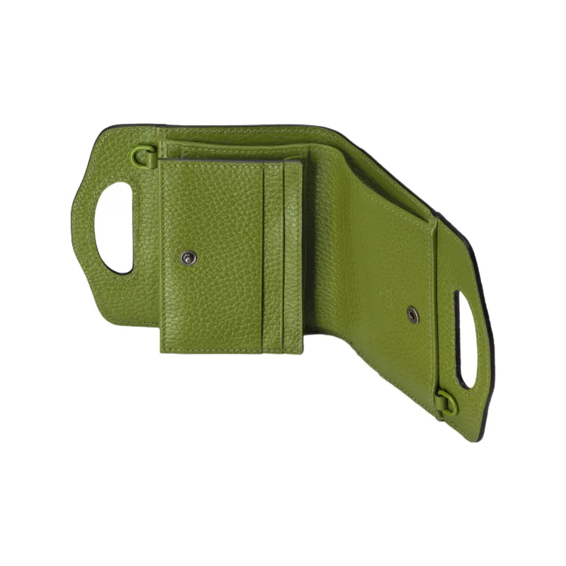 GUCCI GG Marmont Leather Card Holder Women's Green-4