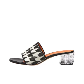 MARNI Slide Slippers Women's Black White