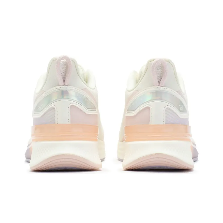 361° Rain Screen 5.0 Anti Slip Wear Resistant Low Top Running Shoes Women's White Pink-3