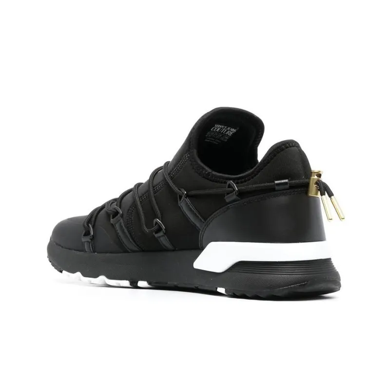 VERSACE JEANS Couture Versace Cushioning Low Top Sports Casual Shoes Men's Black-4