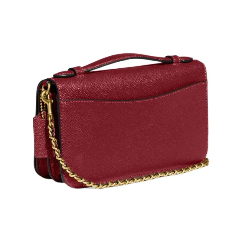 COACH Bea Leather Shoulder Bag Crossbody Bag Handbag Small Size Women's Cherry Red-1