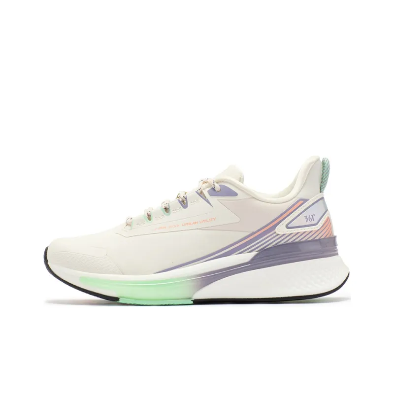 361° Rain Screen 5.0 Anti Slip Wear Resistant Low Top Running Shoes Women's Beige Purple-0