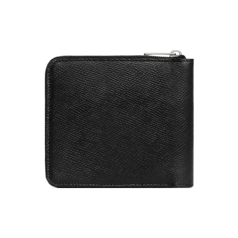 CELINE Grained Calfskin Wallet Men's Black-2