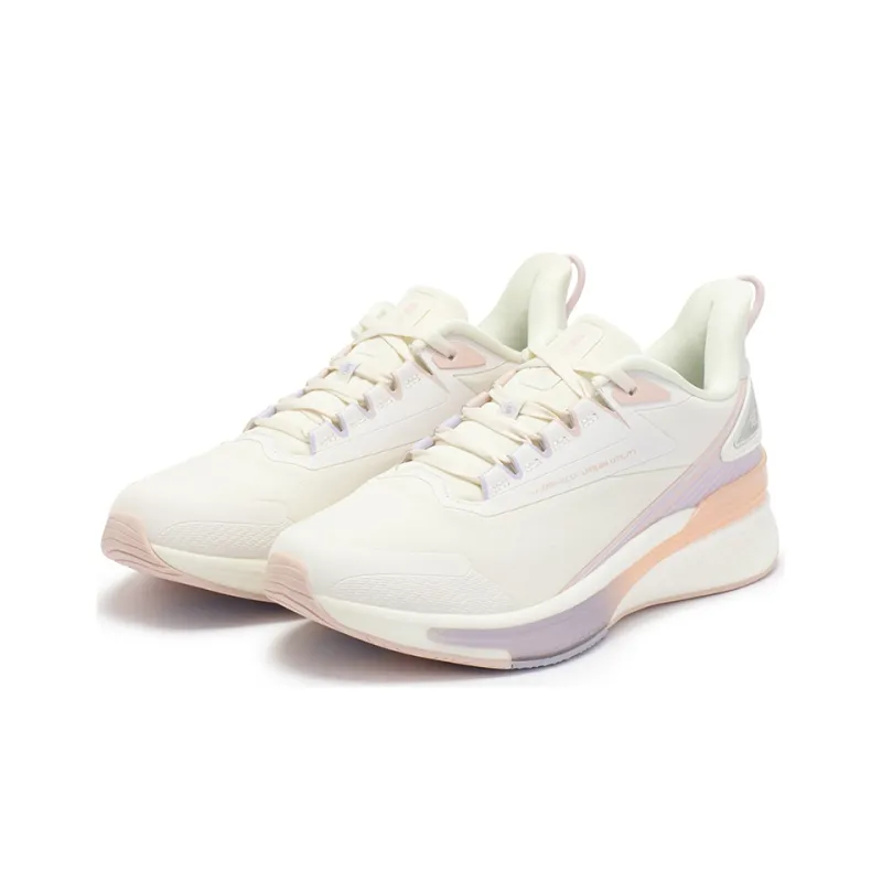 361° Rain Screen 5.0 Anti Slip Wear Resistant Low Top Running Shoes Women's White Pink-2