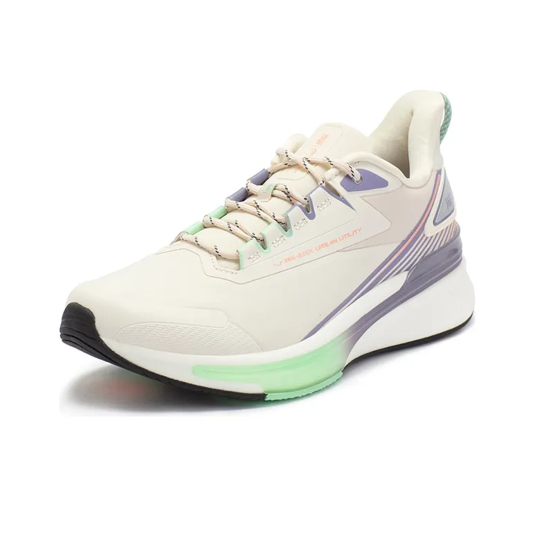 361° Rain Screen 5.0 Anti Slip Wear Resistant Low Top Running Shoes Women's Beige Purple-1